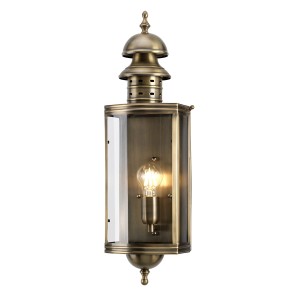 Lampa ścienna Kinkiet zewnętrzny Elstead Lighting Downing Street DOWNING-STREET IP44 1xE27 Mosiądz Mosiądz