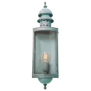 Lampa ścienna Kinkiet zewnętrzny Elstead Lighting Downing Street DOWNING-STREET-V IP44 1xE27 Mosiądz Zielony