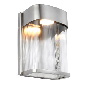 Lampa ścienna Nowoczesny kinkiet zewnętrzny Elstead Lighting Bennie FE-BENNIE-S-PBS IP44 1xLED Aluminium Stalowy