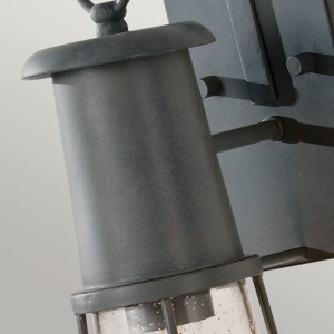 Lampa ścienna Kinkiet zewnętrzny Elstead Lighting Chelsea Harbor FE-CHELSEAHBR2 IP44 1xE27 Aluminium Srebrny zbliżenie.