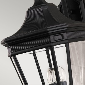 Kinkiet zewnętrzny Elstead Lighting Cotswold Lane FE-COTSLN2-L-BK IP44 3xE14 czarny aluminium.