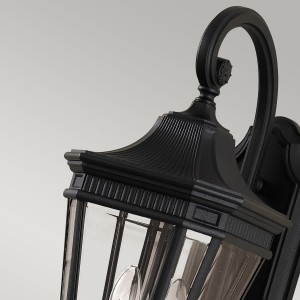 Kinkiet zewnętrzny Elstead Lighting Cotswold Lane FE-COTSLN2-M-BK IP44 2xE14 Aluminium Czarny z bliska