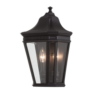 Kinkiet zewnętrzny Elstead Lighting Cotswold Lane FE-COTSLN7-BK IP44 2xE14 Aluminium Czarny.