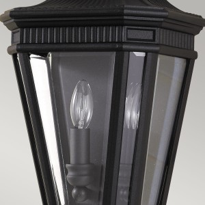 Kinkiet zewnętrzny Elstead Lighting Cotswold Lane FE-COTSLN7-BK czarny aluminium dwie żarówki E14.