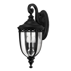 Lampa ścienna Kinkiet zewnętrzny Elstead Lighting English Bridle FE-EB2-L-BLK IP44 3xE14 Stal Czarny