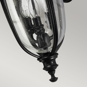 Czarny kinkiet zewnętrzny Elstead Lighting English Bridle FE-EB2-M-BLK IP44.