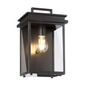 Lampa ścienna Kinkiet zewnętrzny Elstead Lighting Glenview FE-GLENVIEW-M IP44 1xE27 Aluminium Brązowy