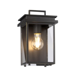 Lampa ścienna Kinkiet zewnętrzny Elstead Lighting Glenview FE-GLENVIEW-S IP44 1xE27 Aluminium Brązowy