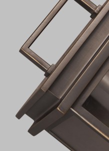 Kinkiet zewnętrzny Elstead Lighting Glenview FE-GLENVIEW-S IP44 brązowy aluminium.