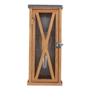 Zewnętrzny kinkiet Elstead Lighting Lumiere FE-LUMIERE-S1OAK IP44 brązowy.