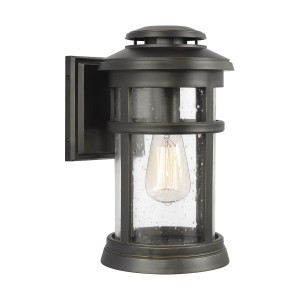 Lampa ścienna Kinkiet zewnętrzny Elstead Lighting Newport FE-NEWPORT-M-ANBZ IP44 1xE27 Tworzywo Brązowy