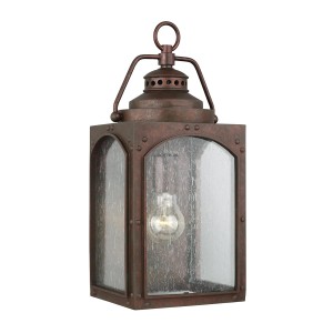 Kinkiet zewnętrzny Elstead Lighting Randhurst FE-RANDHURST-M-CO IP44 1xE27 Miedziany.
