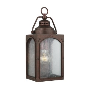 Lampa ścienna Kinkiet zewnętrzny Elstead Lighting Randhurst FE-RANDHURST-S-CO IP44 1xE27 Tworzywo Miedziany