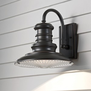 Kinkiet zewnętrzny Elstead Lighting Redding Station FE-REDDING2-M-RB IP44 brązowy montowany na ścianie