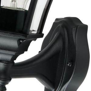 Lampa elewacyjna Elstead Lighting Ledbury GZH-LB1 IP44 1xE27 Aluminium Czarny z bliska.