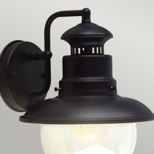 Kinkiet zewnętrzny Elstead Lighting Shipston GZH-SHIP2 IP44 Aluminium Czarny na ścianie.
