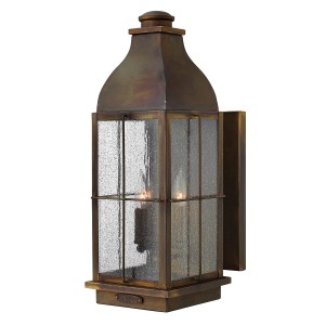 Lampa ścienna Kinkiet zewnętrzny Elstead Lighting Bingham HK-BINGHAM-L IP44 3xE14 Mosiądz Brązowy