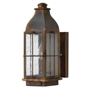 Lampa ścienna Kinkiet zewnętrzny Elstead Lighting Bingham HK-BINGHAM-S IP44 1xE14 Mosiądz Brązowy
