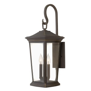 Lampa ścienna Kinkiet zewnętrzny Elstead Lighting Bromley HK-BROMLEY2-L IP44 3xE14 Aluminium Brązowy