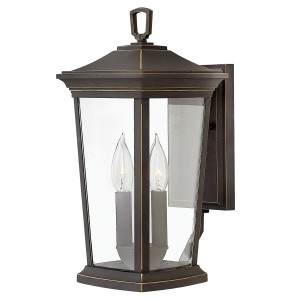 Lampa ścienna Kinkiet zewnętrzny Elstead Lighting Bromley HK-BROMLEY2-M IP44 2xE14 Aluminium Brązowy