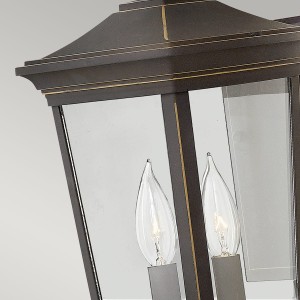 Kinkiet zewnętrzny Elstead Lighting Bromley HK-BROMLEY2-M IP44, brązowy aluminiowy.