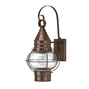 Lampa ścienna Kinkiet zewnętrzny Elstead Lighting Cape Cod HK-CAPECOD2-M IP23 1xE27 Mosiądz Brązowy