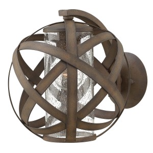 Lampa ścienna Kinkiet zewnętrzny Elstead Lighting Carson HK-CARSON1 IP44 1xE27 Stal Stalowy