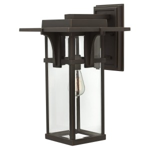 Lampa ścienna Kinkiet zewnętrzny Elstead Lighting Manhattan HK-MANHATTAN2-L IP44 1xE27 Aluminium Brązowy