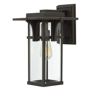 Lampa ścienna Kinkiet zewnętrzny Elstead Lighting Manhattan HK-MANHATTAN2-M IP44 1xE27 Aluminium Brązowy