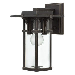 Lampa ścienna Kinkiet zewnętrzny Elstead Lighting Manhattan HK-MANHATTAN2-S IP44 1xE27 Aluminium Brązowy