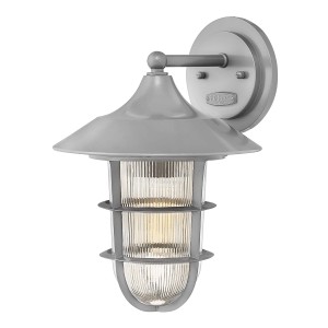 Kinkiet zewnętrzny Elstead Lighting Marina HK-MARINA2-M IP44 1xE27 aluminium srebrny.