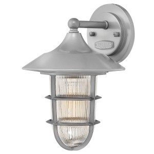 Lampa ścienna Kinkiet zewnętrzny Elstead Lighting Marina HK-MARINA2-S IP44 1xE27 Aluminium Srebrny