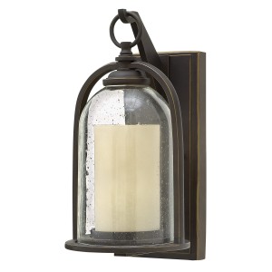 Lampa ścienna Kinkiet zewnętrzny Elstead Lighting Quincy HK-QUINCY-S IP44 1xE27 Aluminium Brązowy