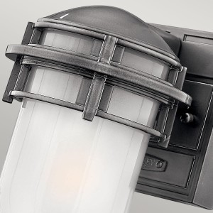 Lampa elewacyjna Elstead Lighting Reef HK-REEF-MINI-HE IP44, szkło szary.