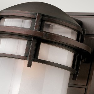 Lampa elewacyjna Elstead Lighting Reef HK-REEF-SM-VZ IP44 szkło brązowy.