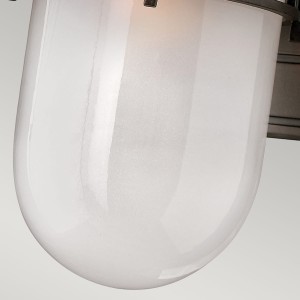 Lampa elewacyjna Elstead Lighting Reef HK-REEF-SM-VZ IP44 1xE27 szklany klosz oprawa brązowa.