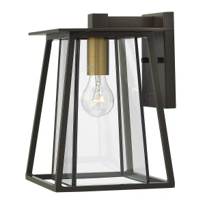 Lampa ścienna Kinkiet zewnętrzny Elstead Lighting Walker HK-WALKER2-M IP44 1xE27 Aluminium Brązowy
