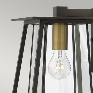 Kinkiet zewnętrzny Elstead Lighting Walker HK-WALKER2-M IP44 1xE27 Aluminium Brązowy detal.