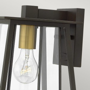 Kinkiet zewnętrzny Elstead Lighting Walker HK-WALKER2-S IP44 1xE27 Aluminium Brązowy.