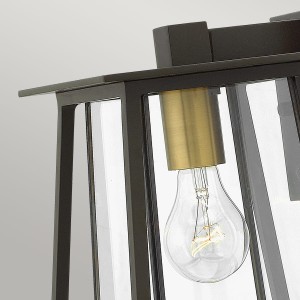 Kinkiet zewnętrzny Elstead Lighting Walker HK-WALKER2-S IP44 1xE27 Aluminium Brązowy.