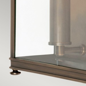 Kinkiet zewnętrzny Elstead Lighting Holborn HL7-M-DB IP44 2xE14 Mosiądz Brązowy detal.