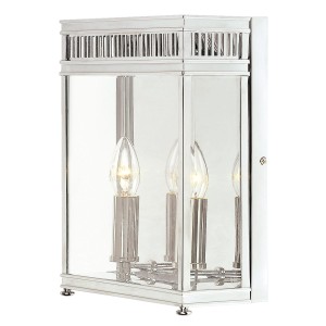 Lampa ścienna Kinkiet zewnętrzny Elstead Lighting Holborn HL7-M-PC IP44 2xE14 Mosiądz Chrom