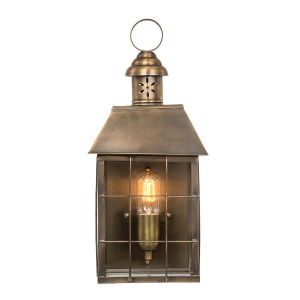 Lampa ścienna Kinkiet zewnętrzny Elstead Lighting Hyde Park HYDE-PARK-BR IP44 1xE27 Mosiądz Brązowy