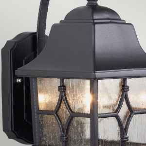 Kinkiet zewnętrzny Elstead Lighting Kent, czarny aluminiowy, IP44, 1xE27.