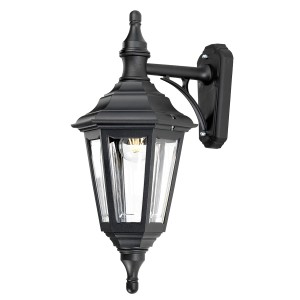Czarny kinkiet zewnętrzny Elstead Lighting Kinsale KINSALE-WALL IP44 1xE27.