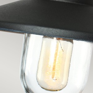 Lampa elewacyjna Elstead Lighting Klampenborg KLAMPENBORG-BK IP44 1xE27 Stal Czarny z żarówką.