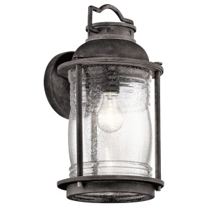 Kinkiet zewnętrzny Elstead Lighting Ashland Bay stalowy.