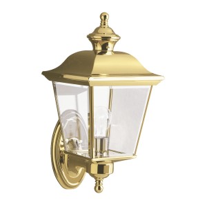 Lampa ścienna Kinkiet zewnętrzny Elstead Lighting Bay Shore KL-BAY-SHORE1-M IP44 1xE27 Mosiądz Mosiądz