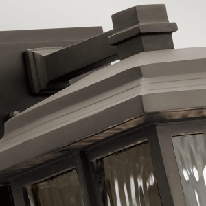 Kinkiet zewnętrzny Elstead Lighting Beacon Square KL-BEACON-SQUARE-M-OZ brązowy detal.