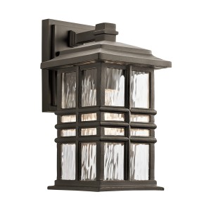 Lampa ścienna Kinkiet zewnętrzny Elstead Lighting Beacon Square KL-BEACON-SQUARE-S-OZ IP44 1xE27 Tworzywo Brązowy